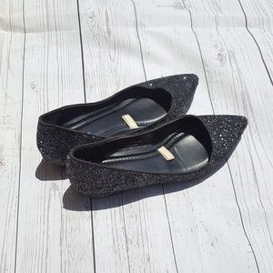 Glittery pointy toe flats sz 7.5